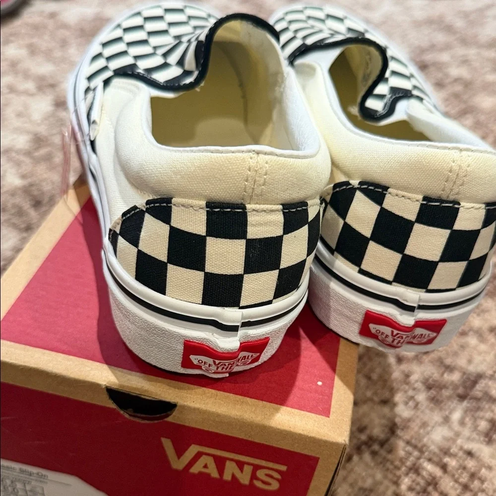 Vans Black and White Checkerboard Slip-Ons - Picture 2 of 3